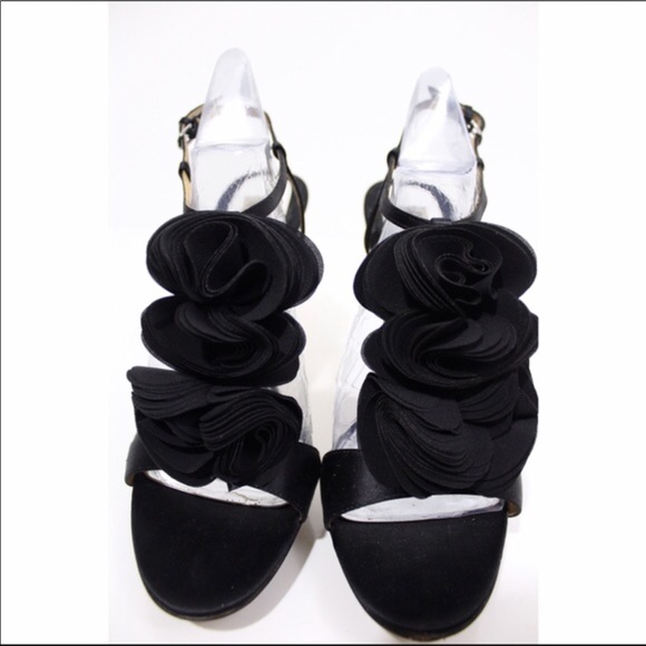 Badgley Mischka Black Strappy Sandals Sz 10 - Picture 3 of 8